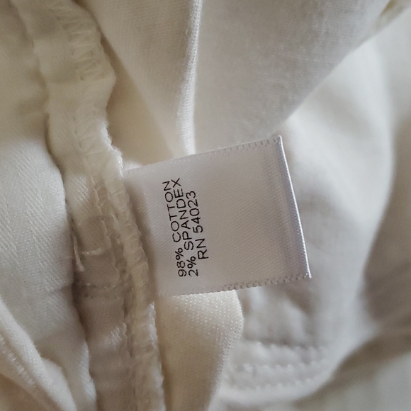 Banana Republic Size 0 Petite Ivory Slim Pants - Picture 8 of 9